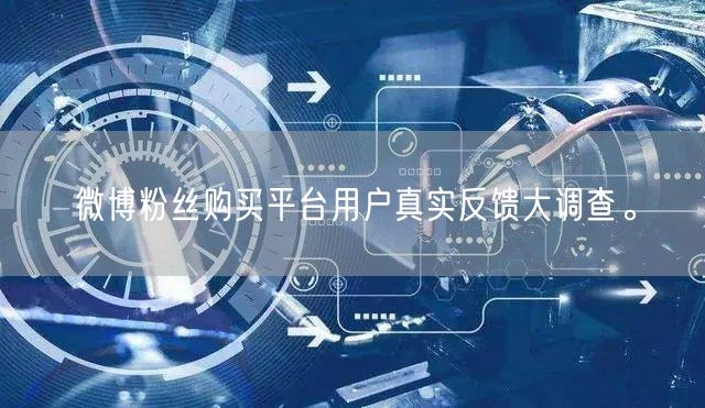 微博粉丝购买平台用户真实反馈大调查。
