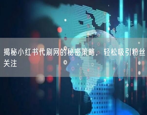 揭秘小红书代刷网的秘密策略，轻松吸引粉丝关注