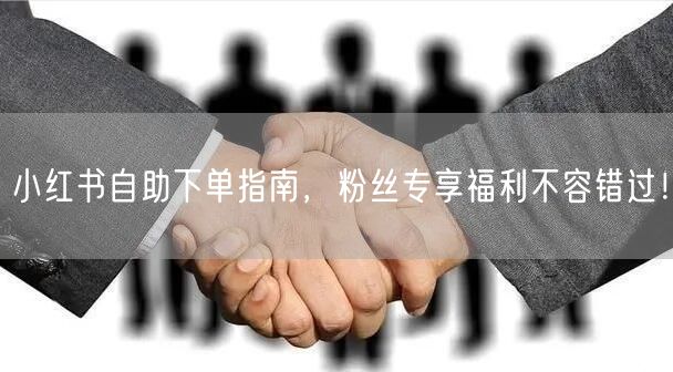 小红书自助下单指南，粉丝专享福利不容错过！