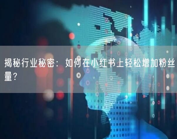 揭秘行业秘密：如何在小红书上轻松增加粉丝量？