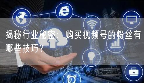 揭秘行业秘密：购买视频号的粉丝有哪些技巧？
