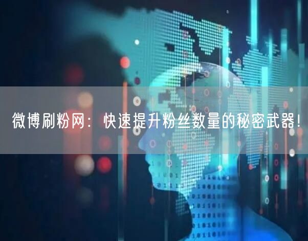 微博刷粉网：快速提升粉丝数量的秘密武器！