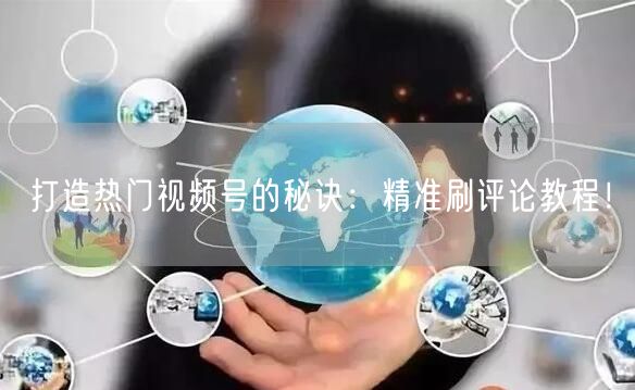 打造热门视频号的秘诀：精准刷评论教程！