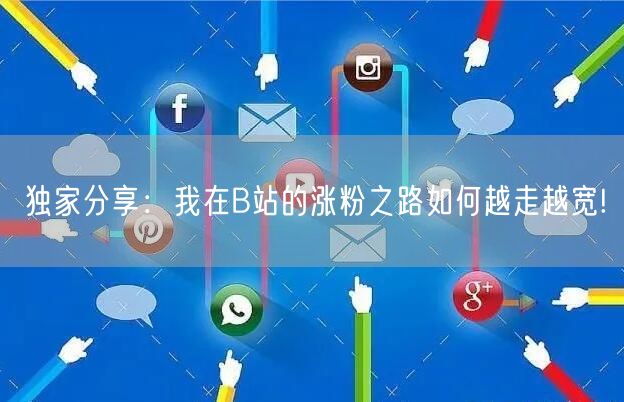 独家分享：我在B站的涨粉之路如何越走越宽!