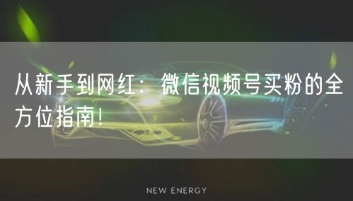 从新手到网红：微信视频号买粉的全方位指南！