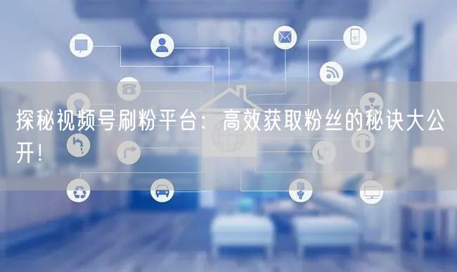 探秘视频号刷粉平台：高效获取粉丝的秘诀大公开！