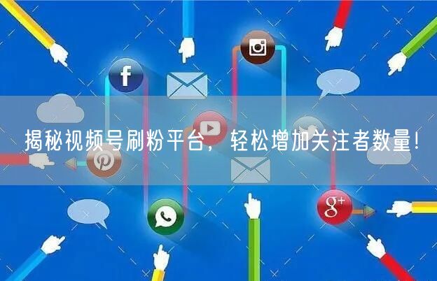 揭秘视频号刷粉平台，轻松增加关注者数量！