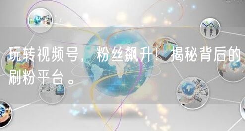 玩转视频号，粉丝飙升！揭秘背后的刷粉平台。