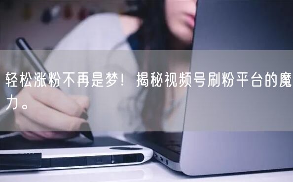 轻松涨粉不再是梦！揭秘视频号刷粉平台的魔力。