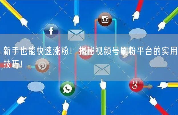 新手也能快速涨粉！揭秘视频号刷粉平台的实用技巧！