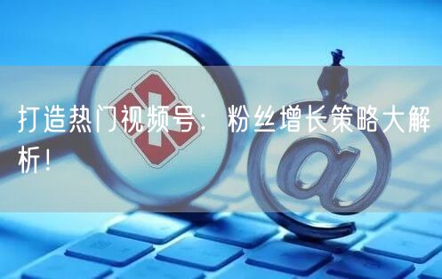 打造热门视频号：粉丝增长策略大解析！