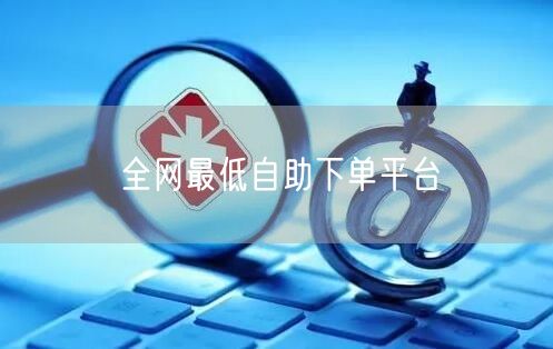 全网最低自助下单平台
