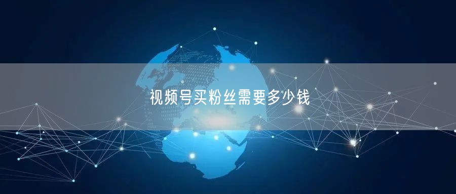 视频号买粉丝需要多少钱