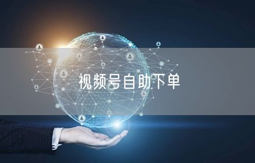 视频号自助下单
