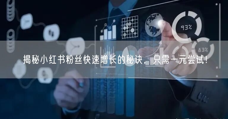 揭秘小红书粉丝快速增长的秘诀，只需一元尝试！