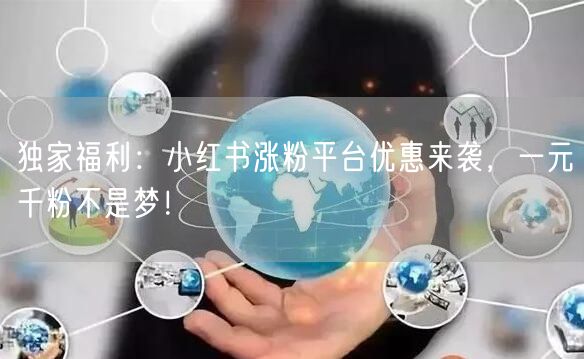 独家福利：小红书涨粉平台优惠来袭，一元千粉不是梦！