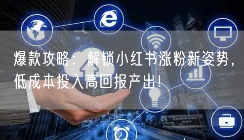 爆款攻略：解锁小红书涨粉新姿势，低成本投入高回报产出！