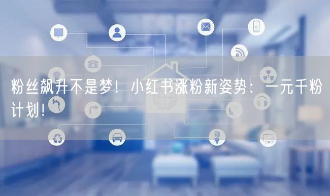 粉丝飙升不是梦！小红书涨粉新姿势：一元千粉计划！