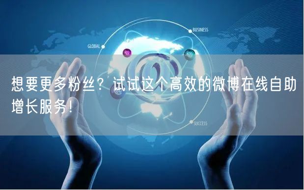想要更多粉丝？试试这个高效的微博在线自助增长服务！