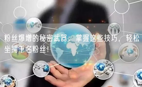 粉丝爆增的秘密武器：掌握这些技巧，轻松坐拥千名粉丝！