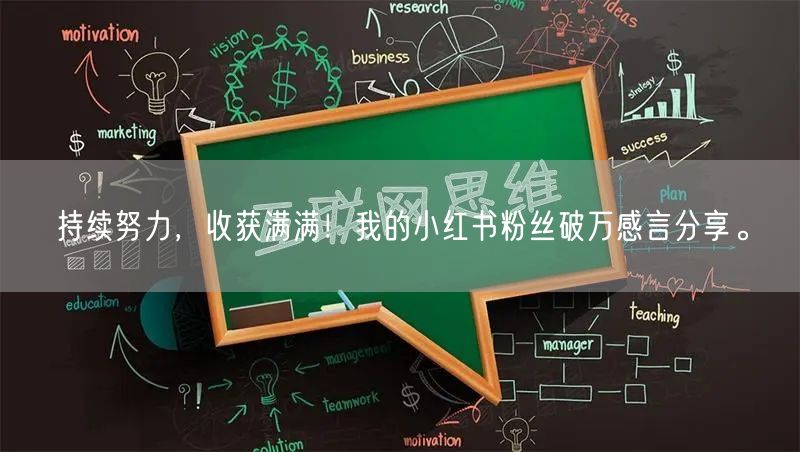 持续努力，收获满满！我的小红书粉丝破万感言分享。