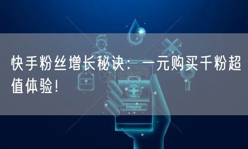 快手粉丝增长秘诀：一元购买千粉超值体验！