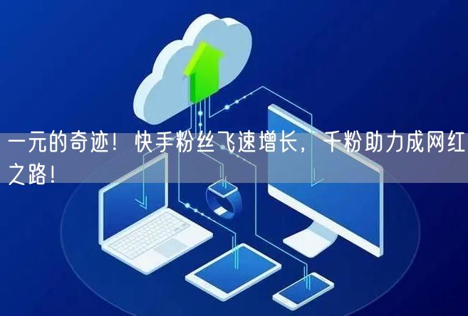 一元的奇迹！快手粉丝飞速增长，千粉助力成网红之路！