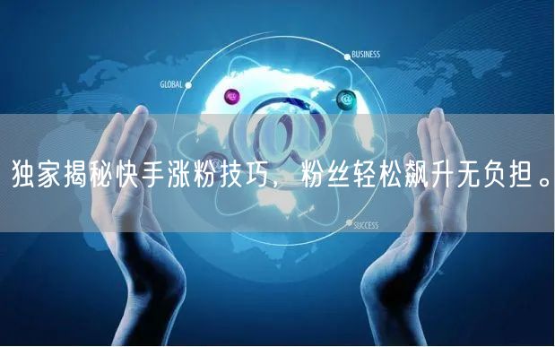 独家揭秘快手涨粉技巧，粉丝轻松飙升无负担。
