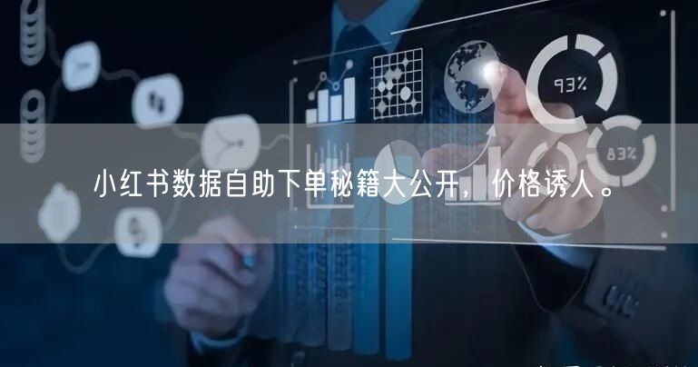 小红书数据自助下单秘籍大公开，价格诱人。