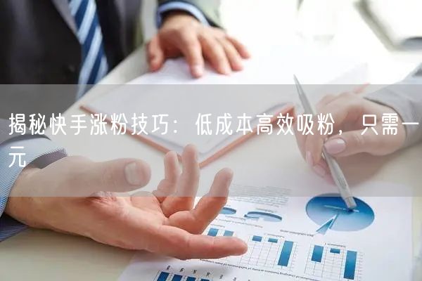 揭秘快手涨粉技巧:低成本高效吸粉,只需一元