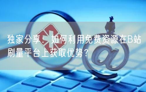 独家分享：如何利用免费资源在B站刷量平台上获取优势？