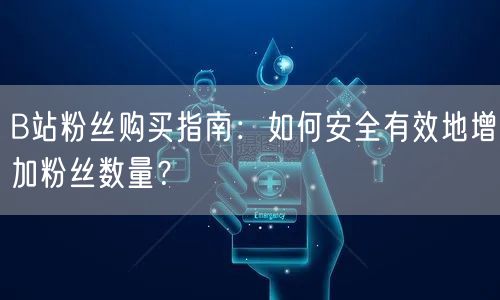 B站粉丝购买指南：如何安全有效地增加粉丝数量？