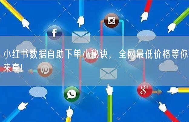 小红书数据自助下单小秘诀，全网最低价格等你来享!