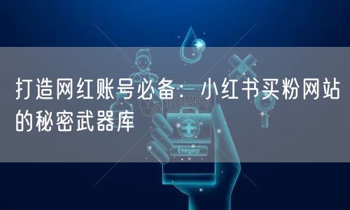 打造网红账号必备：小红书买粉网站的秘密武器库