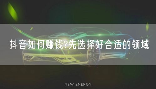 抖音如何赚钱?先选择好合适的领域