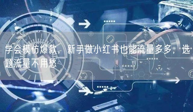 学会模仿爆款，新手做小红书也能流量多多，选题流量不用愁