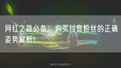 网红之路必备：购买抖音粉丝的正确姿势解析！