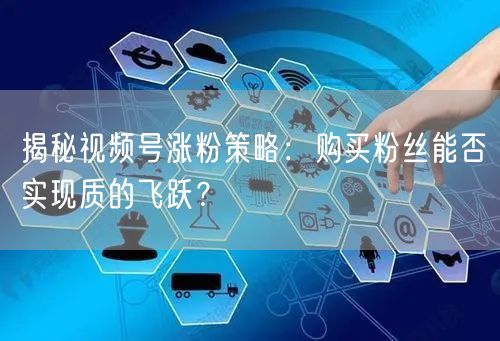 揭秘视频号涨粉策略：购买粉丝能否实现质的飞跃？